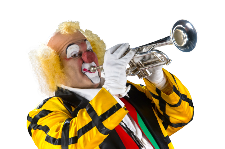Clown Clarinetti boekt u bij www.kwekel-evenementen.nl